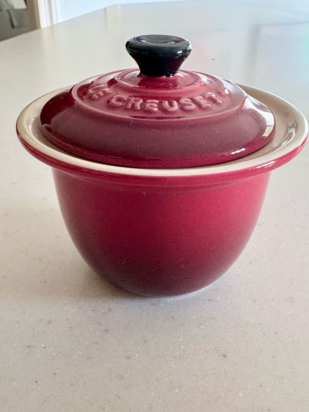 Le Creuset Condiment Pot, Cherry Red